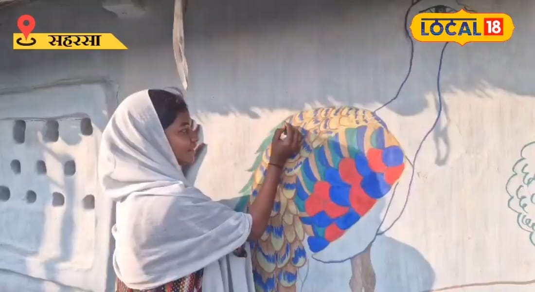 भाई की शादी में बहन ने सजाया ऐसा घर, सहरसा की यह झोपड़ी बन गई कला प्रदर्शनी