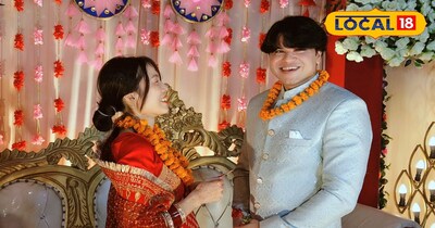जापानी दुल्हन को माला पहनाता बिहारी इंजीनियर 