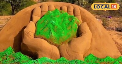 सैंड आर्ट से अरावली का संरक्षण संदेश: पुष्कर में अजय रावत ने 100 टन रेत से दिखाई पर्वतमाला की अहमियत.