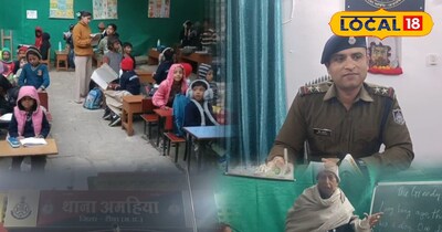 रीवा के एक थाने में गूंजती है बच्चों की आवाज, खाकी संग बच्चे सीखते हैं ABCD.
