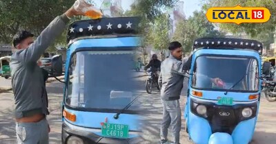 जोधपुर में ई-रिक्शा चालक ने लगाई अपने ऑटो में आग