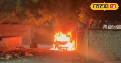जोधपुर के मधुबन हाउसिंग बोर्ड में खड़ी कार में अचानक लगी आग,