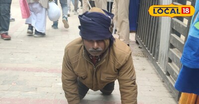 न्याय के लिए जमीन पर रेंगते हुए डिप्टी सीएम के दरबार तक पहुंचा यह दिव्यांग 
