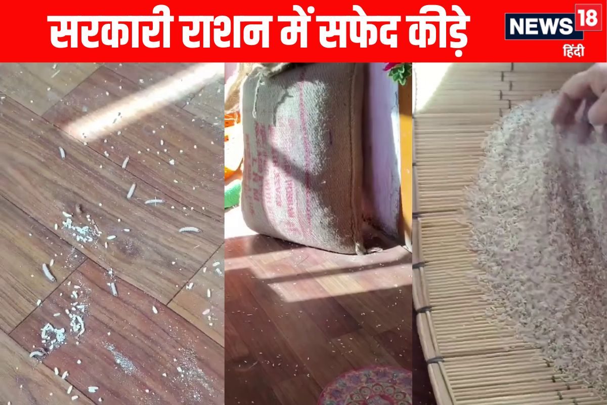 VIDEO: ‘खाना तो छोड़िये देख भी नहीं सकते’ सरकारी डिपो के राशन में निकले कीड़े