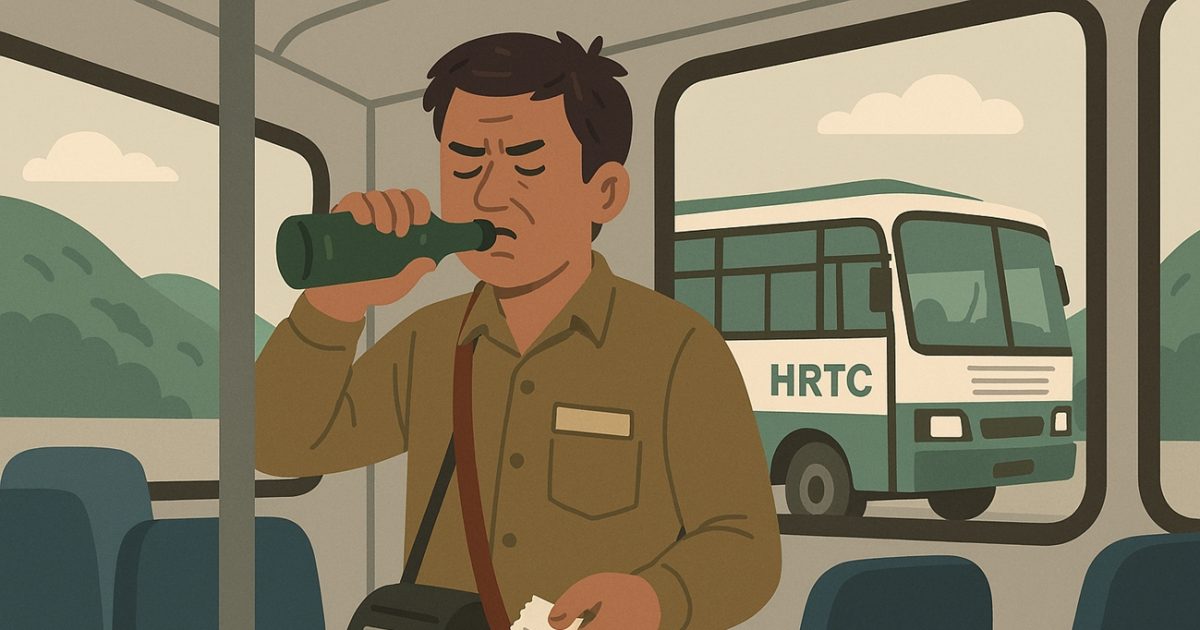ड्यूटी के दौरान शराब पीकर टिकट काटना भूला HRTC बस का कंडक्टर सस्पेंड