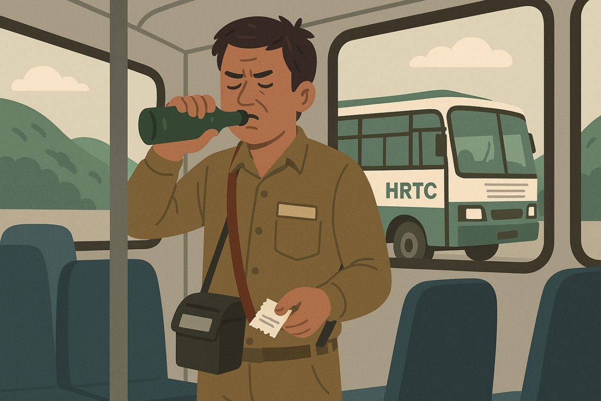 ड्यूटी के दौरान शराब पीकर टिकट काटना भूला HRTC बस का कंडक्टर सस्पेंड