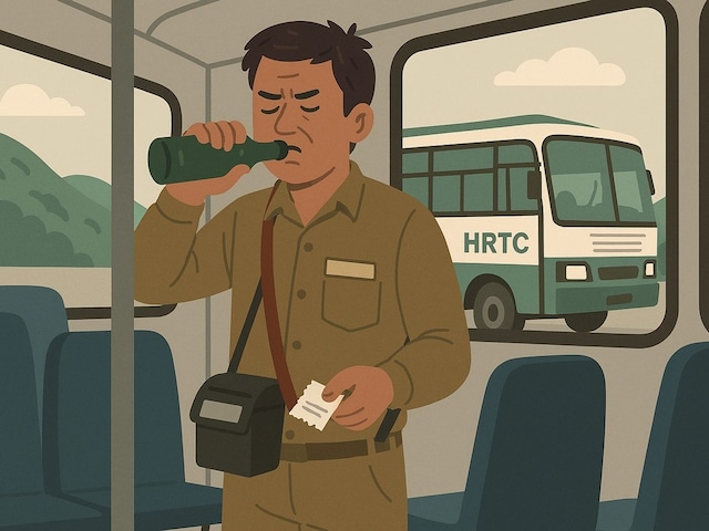 ड्यूटी के दौरान शराब पीकर टिकट काटना भूला HRTC बस का कंडक्टर सस्पेंड