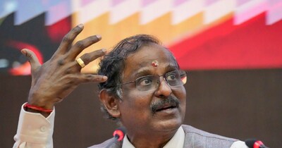 श्रीहरिकोटा: भारतीय अंतरिक्ष अनुसंधान संगठन (ISRO) के चेयरमैन वी. नारायणन. (PTI फोटो)