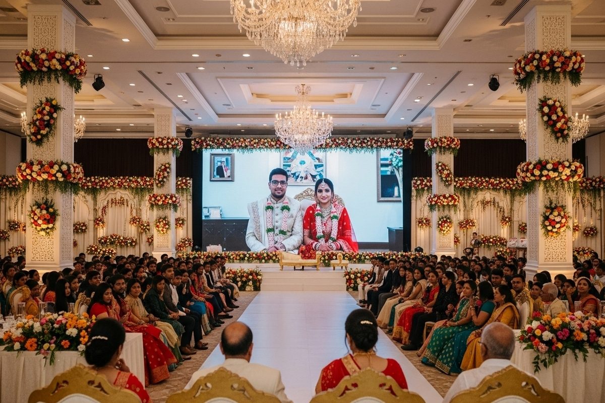 इंडिगो की फ्लाइट रद्द दूल्हा-दुल्हन को अपना रिसेप्शन ऑनलाइन अटेंड करना पड़ा