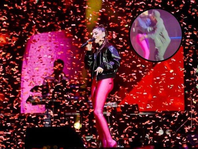 स्टेज पर  गाना गा रही थीं कनिका कपूर, अचानक चढ़ा फैन, छूकर करने लगा गंदी हरकत