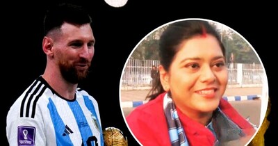 हनीमून कैंसिल करके लियोनेल मेसी को देखने पहुंची नई नवेली दुल्हन 