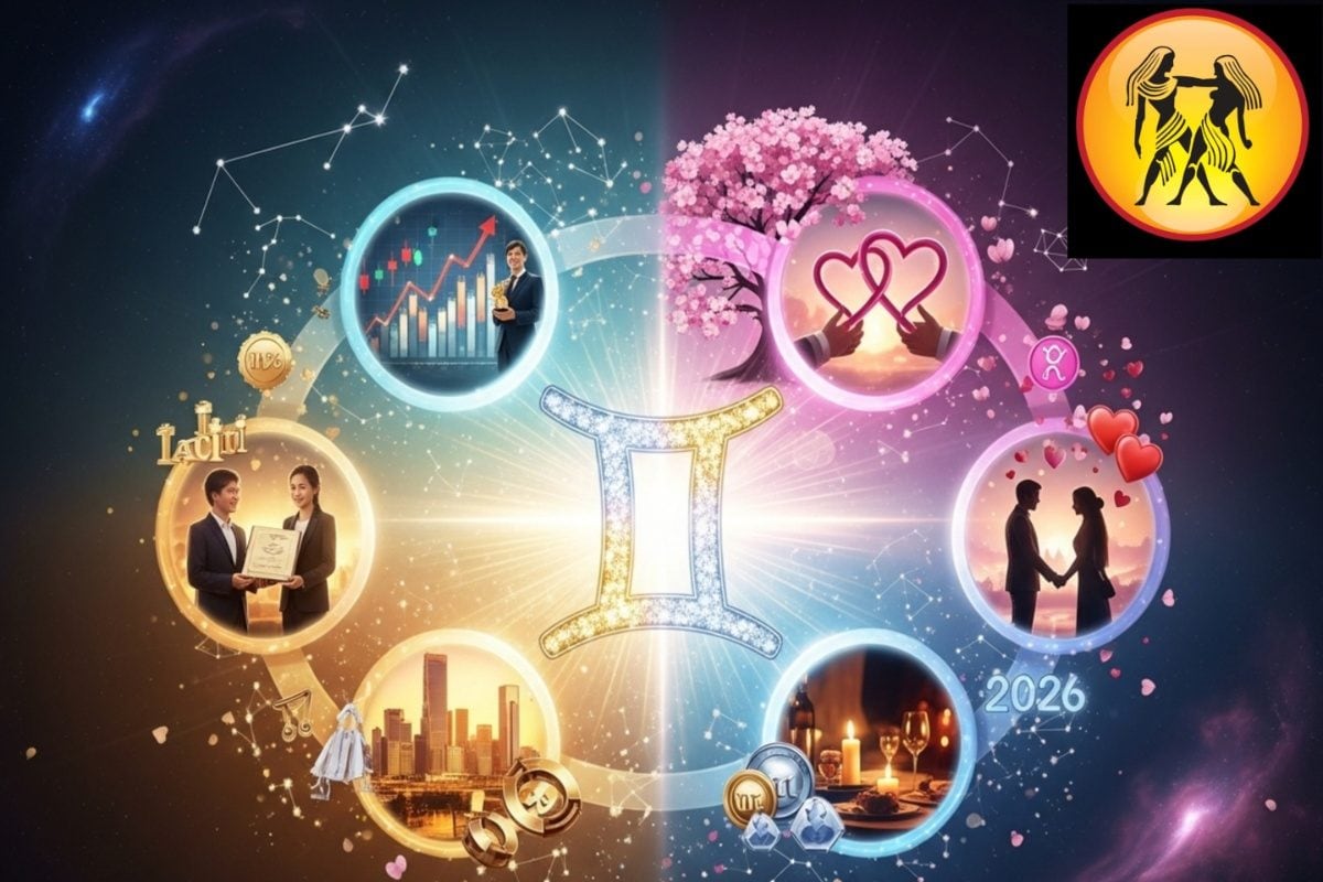 मिथुन राशि वालों के लिए 2026 की शानदार शुरुआत, करियर से लेकर प्रेम जीवन चमकेगा