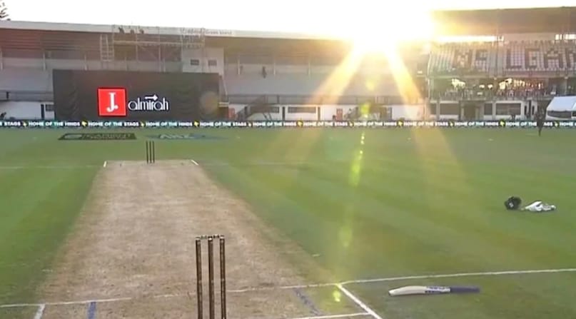 Match Stop Due to Sunlight 