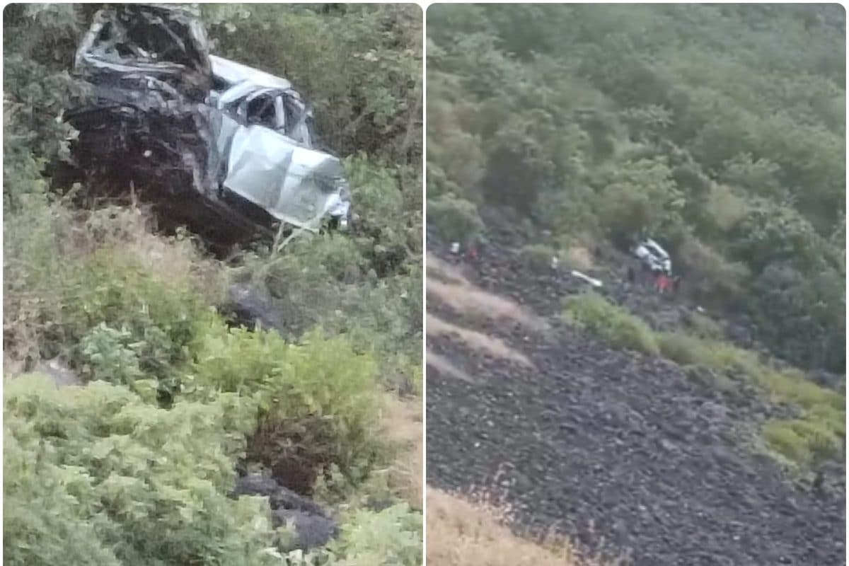 नासिक: 600 फुट गहरी खाई में गिरी इनोवा एक ही परिवार के 6 लोगों की मौत