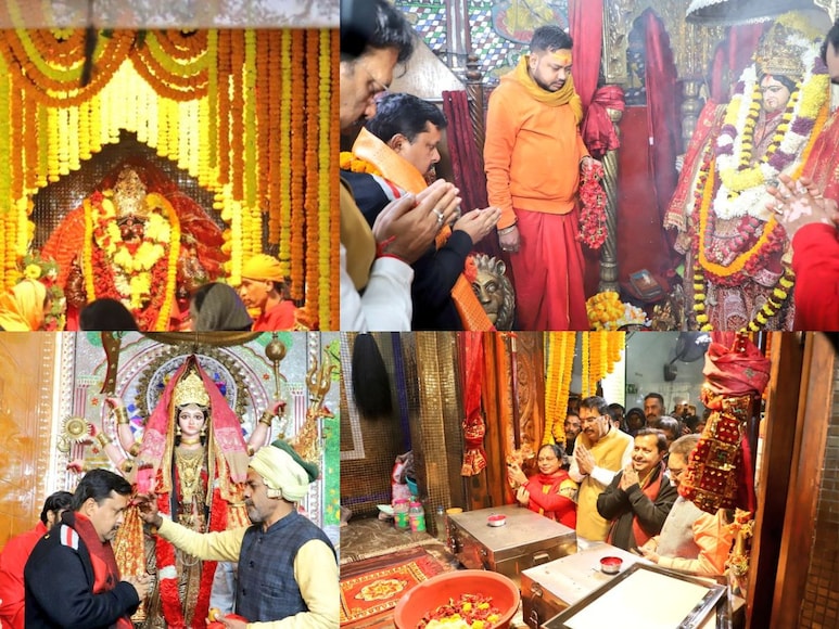 Nitin Nabin Patna visit, Nitin Nabin Patna tour, BJP national president, temple visit Patna, Akhandwasini Mandir, Kali Mandir Patna, Durga Mandir Patna, spiritual blessings