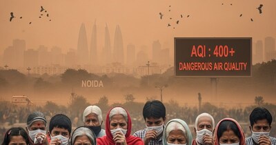 Noida Air 'Dangerous' as AQI Crosses 400; Fog Worsens Health Risks, Travel