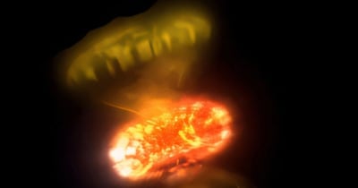 नोवा V1674 हरक्यूलिस का आर्टिस्टिक इंप्रेशन. (क्रेडिट: द CHARA एरे)