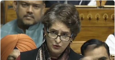 प्रियंका गांधी ने वंदे मातरम पर बहस के दौरान केंद्र पर हमला बोला.