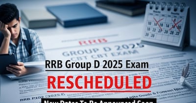 RRB Group D 2025 Exam Rescheduled! Two Delhi Centers Affected, New Dates Soon