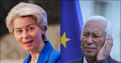 यूरोपीय कमीशन की प्रेसिडेंट उर्सुला वॉन डेर लेयेन और यूरोपियन काउंसिल के प्रेसिडेंट एंटोनियो कोस्टा 26 जनवरी को भारत के गणतंत्र दिवस समारोह में मुख्य अतिथि होंगे. (File Photos : Reuters)