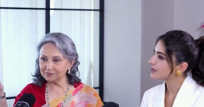 सारा अली खान अपनी नानी शर्मिला टैगोर के साथ. (फोटो साभारः यूट्यूब वीडियोग्रैब)