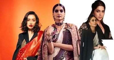 Winter Glam: Bollywood Stars Sharvari, Kareena, Madhuri Inspire Saree-Jacket Power Looks