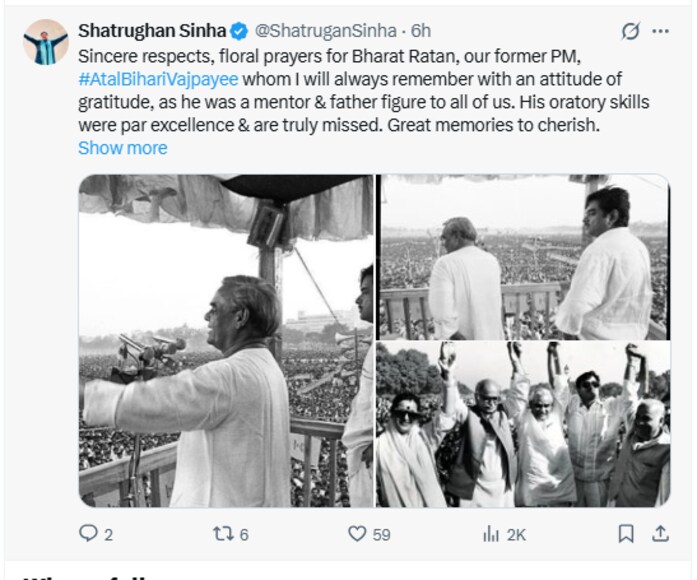 Shatrughan Sinha post
