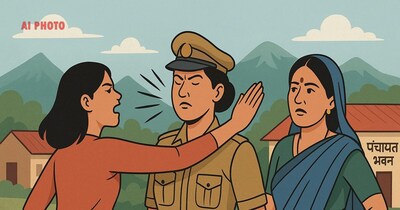 हिमाचल प्रदेश के ऊना जिले में एक युवती ने एएसआई और महिला प्रधान को ही पीट डाला.