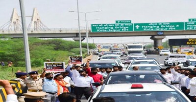 कोटा-जयपुर हाईवे पर गौसेवकों के प्रदर्शन से लंबा जाम