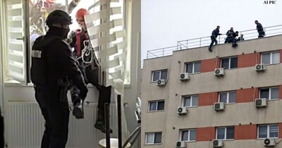 Woman Barricades Herself in Bucharest Home; Commandos Rappel Down Building for Dramatic Rescue
