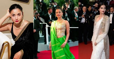 Bollywood Queens Dazzle Global Stages in Sarees: Aishwarya to Alia Showcase Indian Beauty