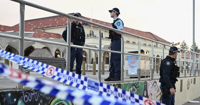 ऑस्ट्रेलिया में हमले के बाद मौके पर पहुंची पुलिस.