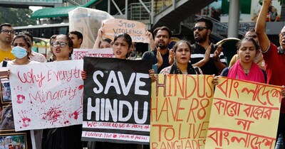 बांग्लादेश में हिंदू निशाना बने.