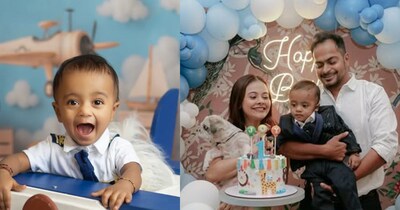 देवोलीना भट्टाचार्जी बेटे जॉय के 1 साल का होने पर काफी खुश दिखीं. उनके पति शहनवाज शेख भी बहुत खुश हुए. देवोलीना पहले बेटे के बर्थेडे सेलिब्रेशन की तस्वीरें शेयर कीं और बेटे जॉय को अपनी दुनिया बताया. इसके बाद उन्होंमने एक तस्वीरों से बनी वीडियो शेयर की. इस वीडियो को उन्होंने दिल और नजर न लगने वाले इमोजी का कैप्शन दिया. (फोटो साभारः इंस्टाग्राम @devoleena)