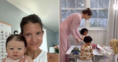 महिला ने गुड़ियों को अपनी संतान बना लिया है. (फोटो: Instagram/thedollsarentreal)