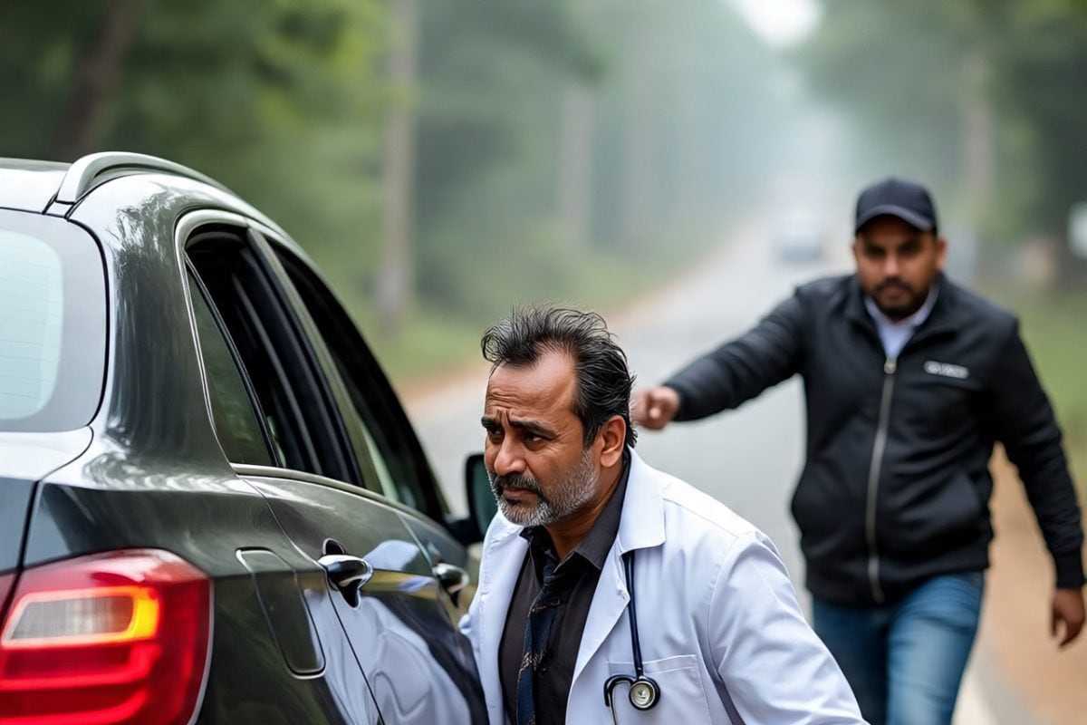 बिहार में डॉक्टर के अपहरण की कोशिश,कार से कूदकर बचाई जान,फायरिंग कर भागे बदमाश