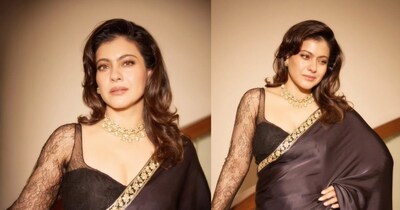 काजोल ऑल ब्लैक लुक