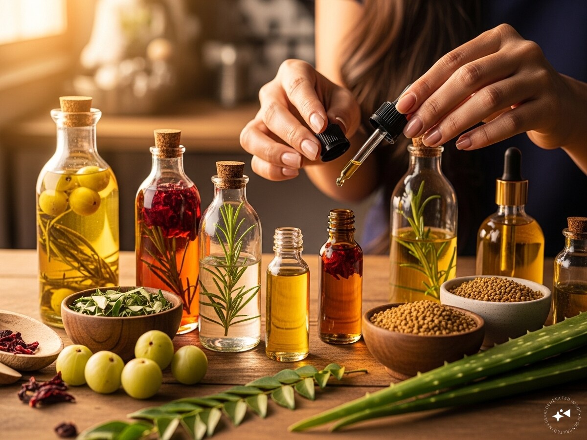 Homemade hair oils