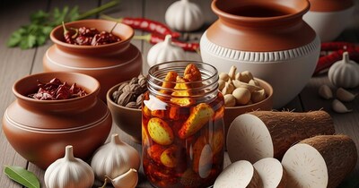 ओल और लहसुन का अचार