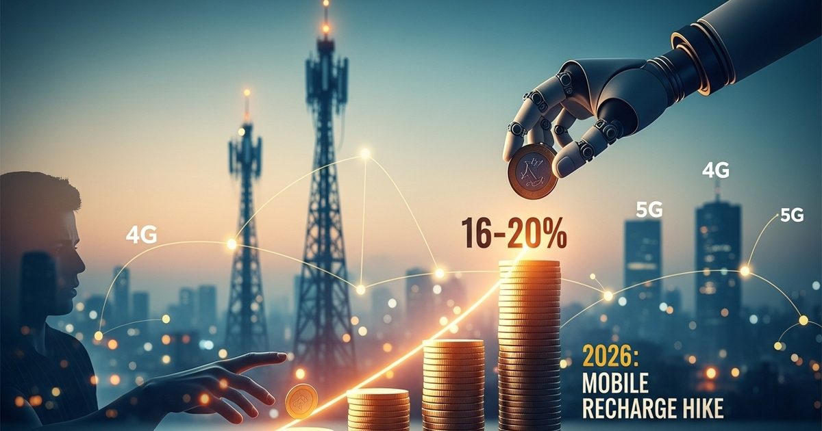 Tach – 2026 में महंगे होंगे मोबाइल रिचार्ज, जियो-एयरटेल बढ़ाएंगे टैरिफ