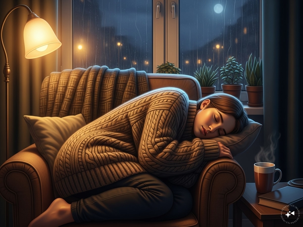 Sleeping in sweater at night