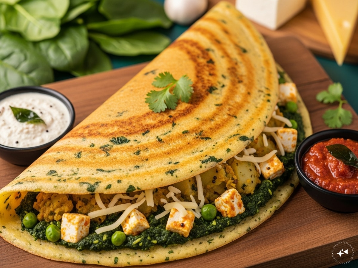 Instant spinach dosa recipe Instant spinach dosa recipe