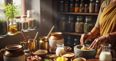 पंचगव्य चिकित्सा के घरेलू नुस्खे, फायदे और विशेषज्ञों की राय. (फोटो-AI जेनरेटेड)