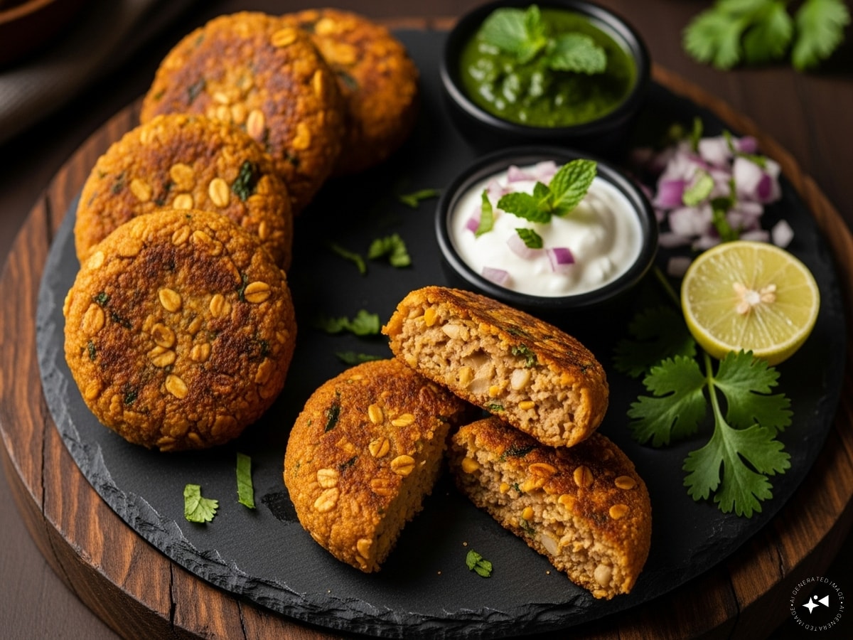 Oats Soya Tikki Recipe Oats Soya Tikki Recipe