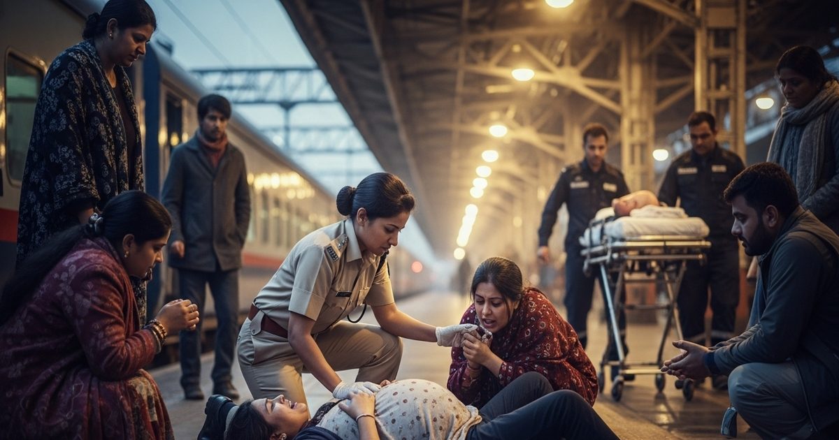 स्टेशन पर अचानक चीखने लगी महिला, लग गई भीड़, अब RPF जवान को लोग कर रहे सलाम