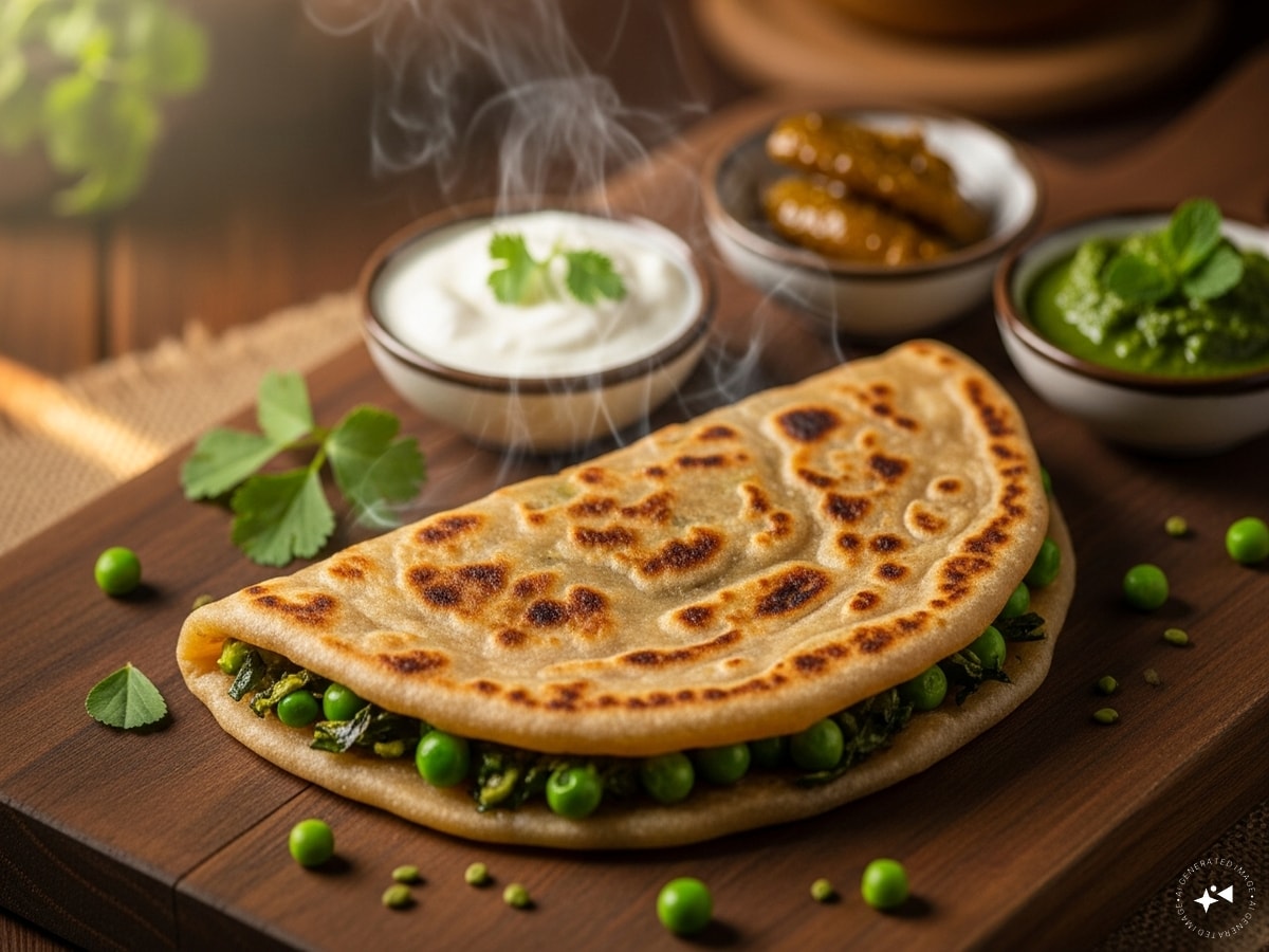 Methi Matar Paratha 