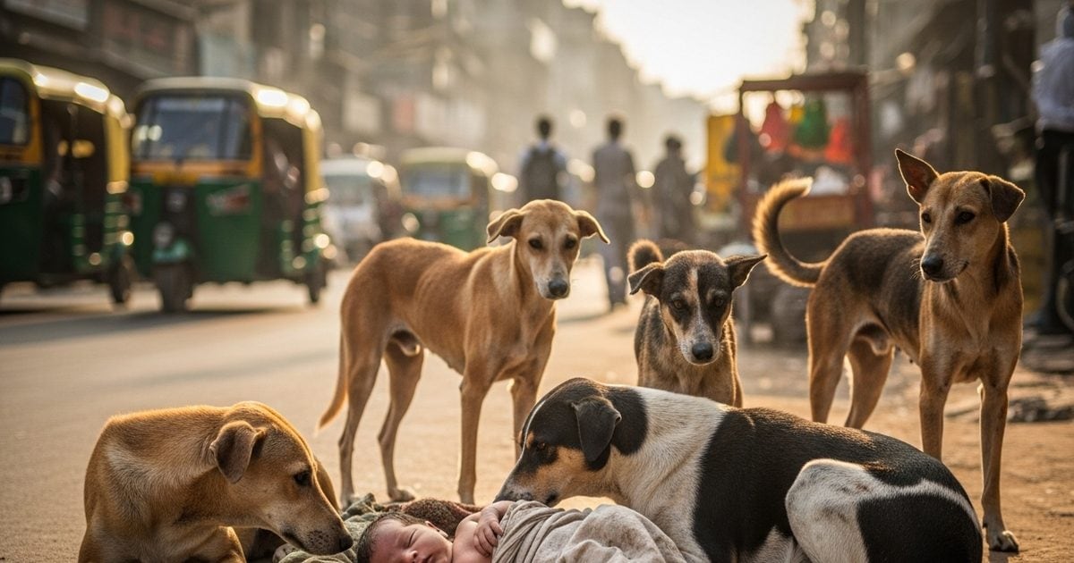 मां बनी हैवान तो कुत्ते बन गए भगवान, खून में लिपटे नवजात की बचाई जान