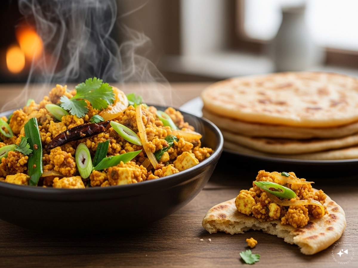 Spring Onion Paneer Bhurji