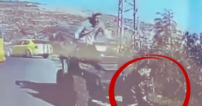 इजरायली सेटलर ने फिलिस्तीनी की रौंदा. 