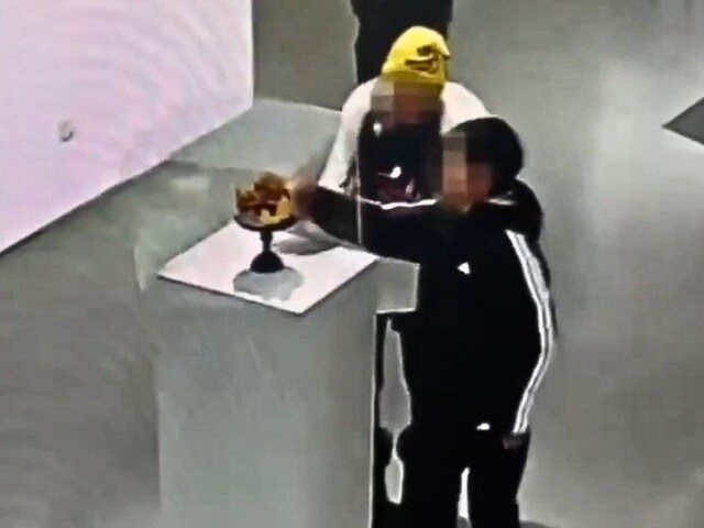 प्रदर्शनी में पहुंचा बच्चा, सोने से बने 2 किलो के ताज को लगा छूने, फिर...